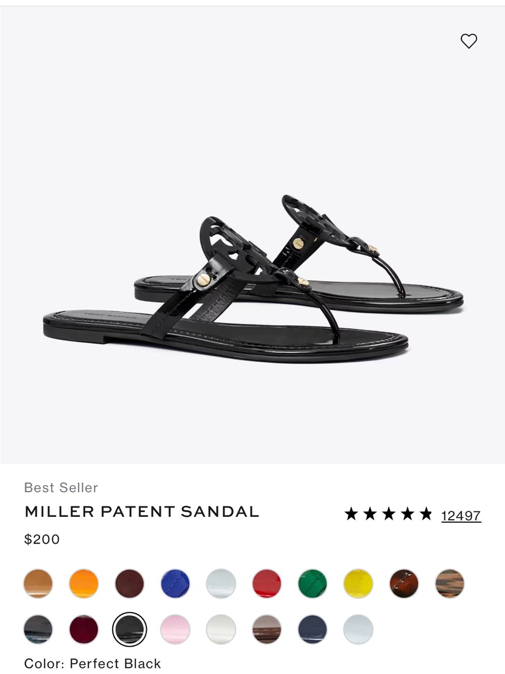 Tory Birch Miller Patent Sandal